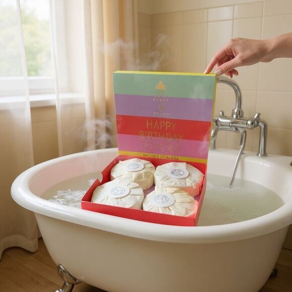 NEW 4 Musee Bath's "Happy Birthday to You!" Shower Steamers - Picture 1 of 4